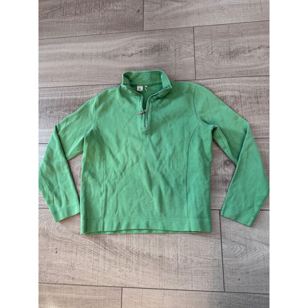 Green Quarter Zip Pullover Cotton Sweater Cutter &‎ Buck - M